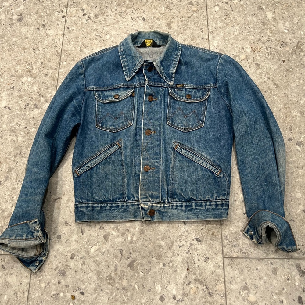 Vintage 60’s Maverick Wrangler Blue Bell Cropped Denim Jacket